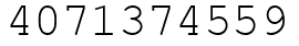 Число 4071374559.