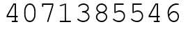 Число 4071385546.