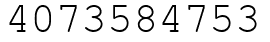 Число 4073584753.