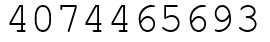 Число 4074465693.