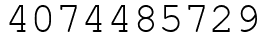 Число 4074485729.