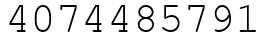 Число 4074485791.