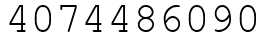 Число 4074486090.