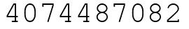 Число 4074487082.