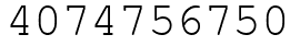 Число 4074756750.