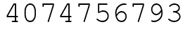 Число 4074756793.