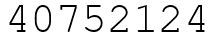Число 40752124.
