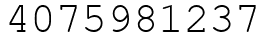 Число 4075981237.