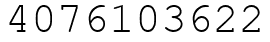 Число 4076103622.