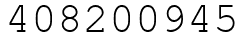 Число 408200945.