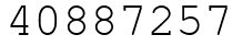 Число 40887257.