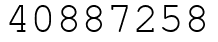 Число 40887258.
