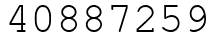 Число 40887259.
