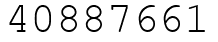 Число 40887661.