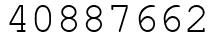 Число 40887662.