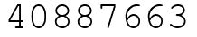 Число 40887663.