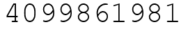 Число 4099861981.