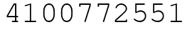 Число 4100772551.