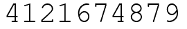 Число 4121674879.