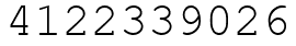 Число 4122339026.