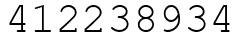 Число 412238934.