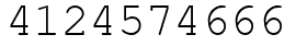 Число 4124574666.