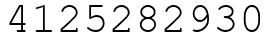 Число 4125282930.