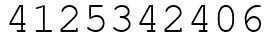 Число 4125342406.