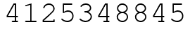 Число 4125348845.