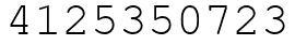 Число 4125350723.