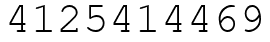 Число 4125414469.