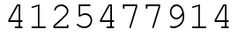 Число 4125477914.