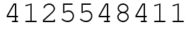 Число 4125548411.