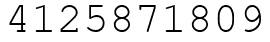 Число 4125871809.