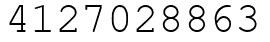 Число 4127028863.