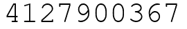 Число 4127900367.