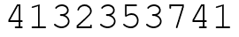 Число 4132353741.