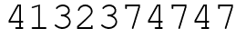 Число 4132374747.