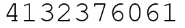 Число 4132376061.