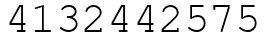 Число 4132442575.