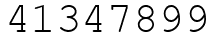 Число 41347899.