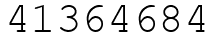 Число 41364684.