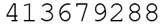 Число 413679288.