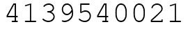 Число 4139540021.