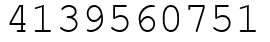 Число 4139560751.