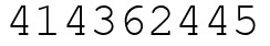 Число 414362445.