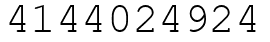 Число 4144024924.