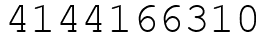 Число 4144166310.