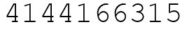 Число 4144166315.