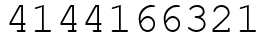 Число 4144166321.